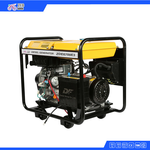 7kVA Open Frame Three Phase Electric Small Diesel Generator Power Generating Sets for Home