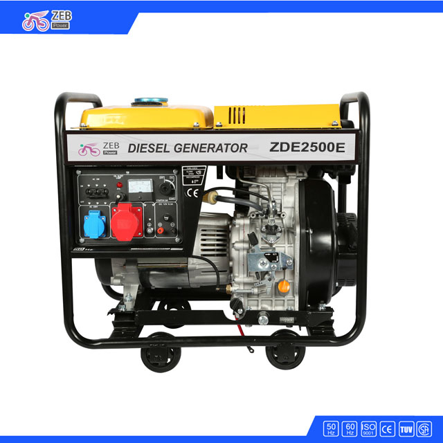 2kw 2kVA Small Diesel Generator 173f Battery Electric Start Zde2500e